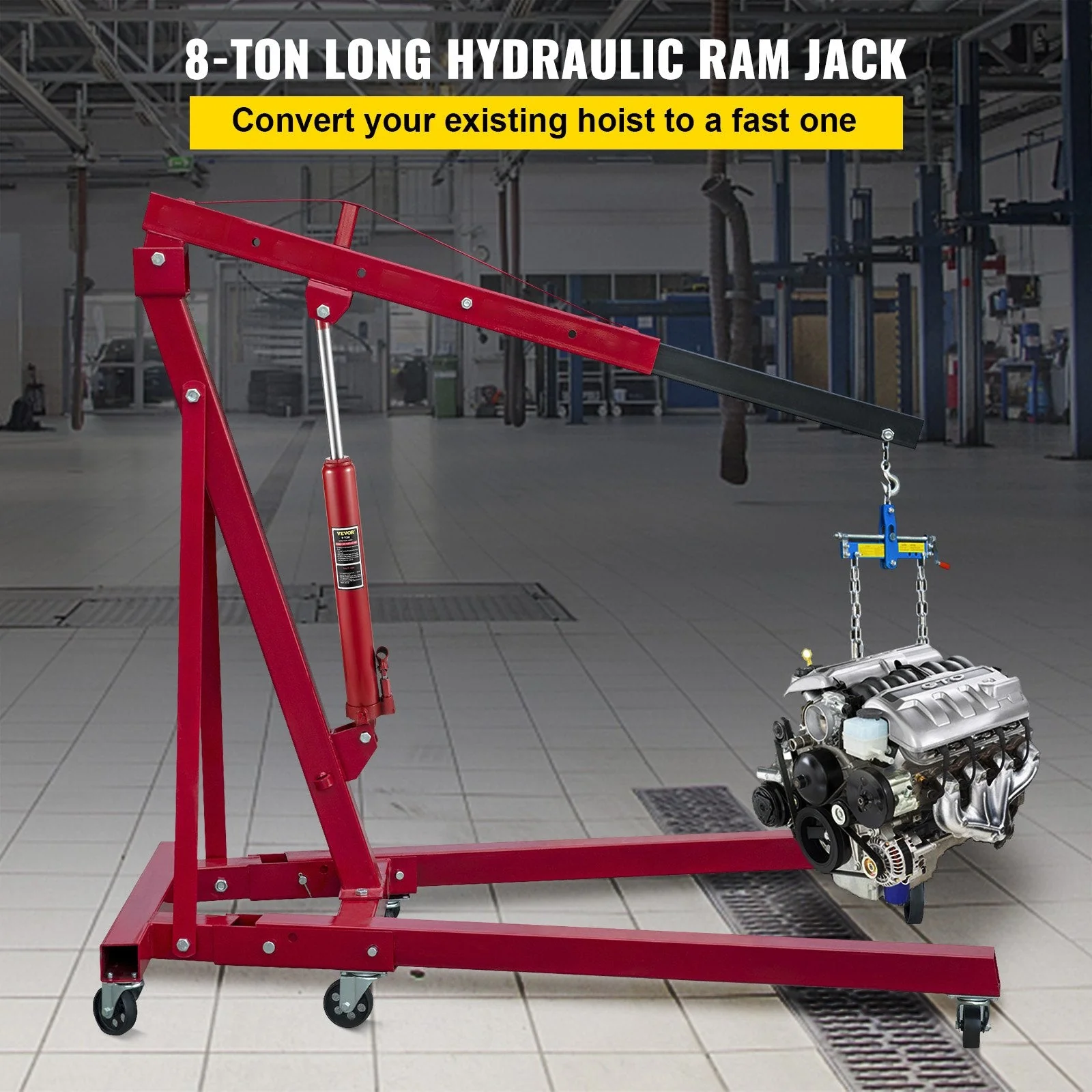 8-Ton Long Ram Hydraulic Jack – 17,636 LB Lifting Capacity | 658073 - Image 5