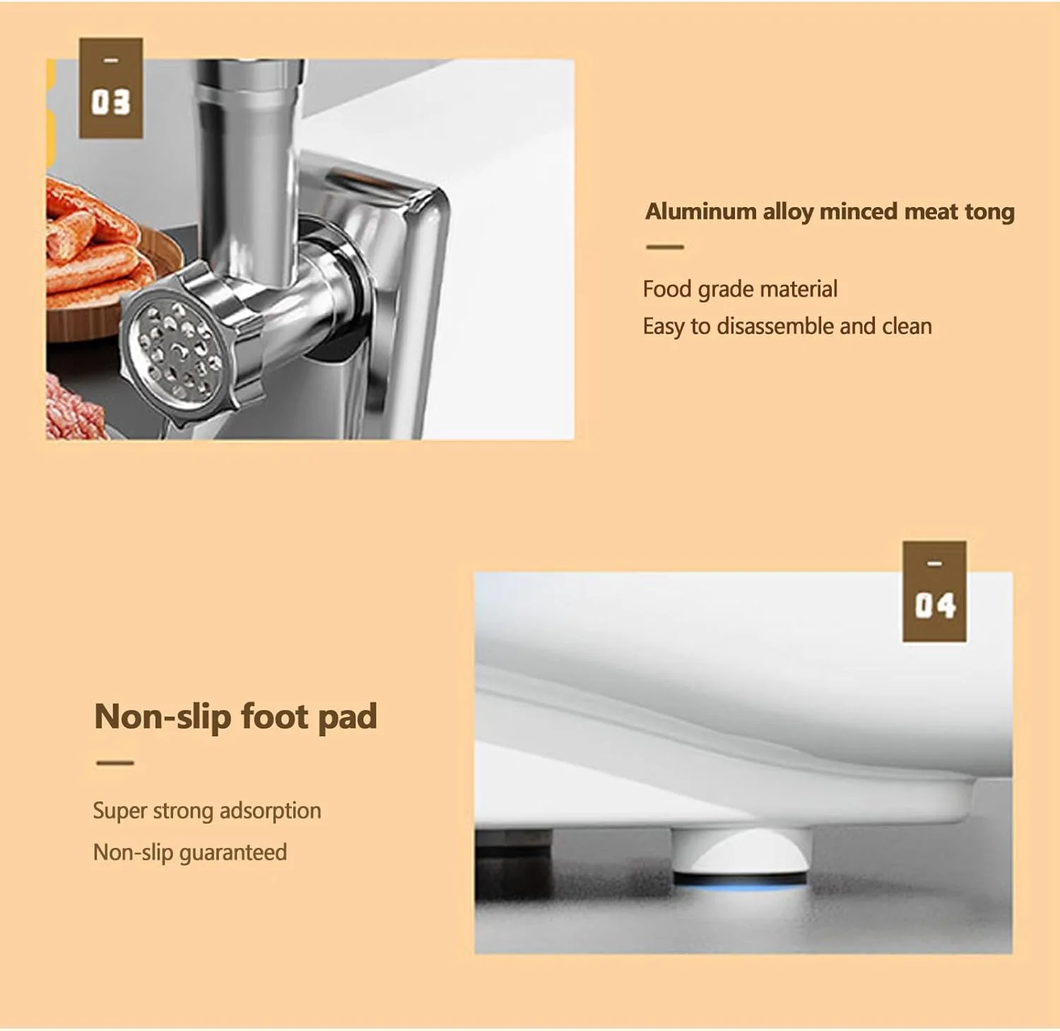800W Electric Meat Grinder & Sausage Stuffer – Heavy-Duty Food Processor | 117342 - Image 4