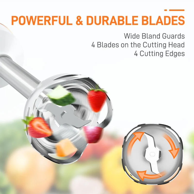 800W Variable Speed 4-in-1 Immersion Hand Blender Set – Powerful Stick Blender SM1546 - Image 4