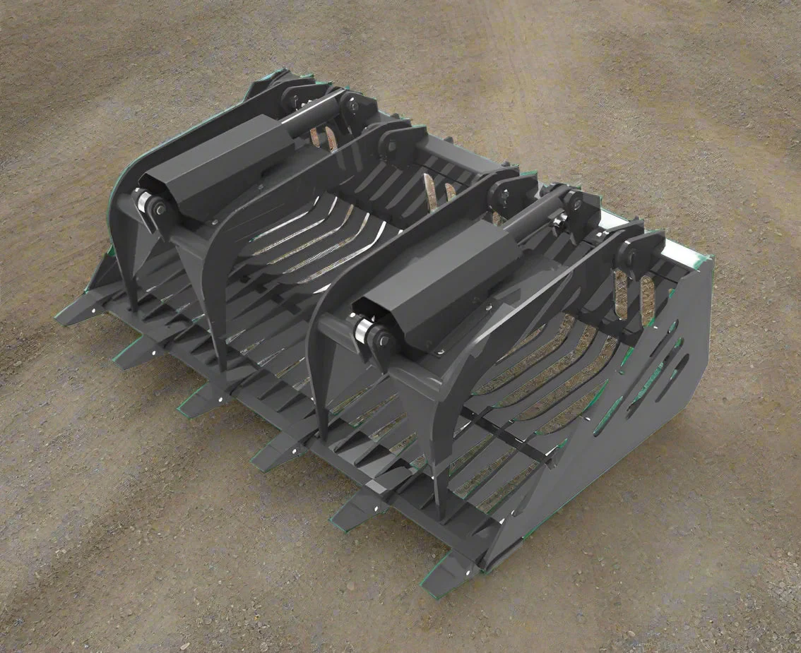 82" Rock Bucket Grapple – Tractor Attachment for Euro & John Deere Quick Attach - Image 2