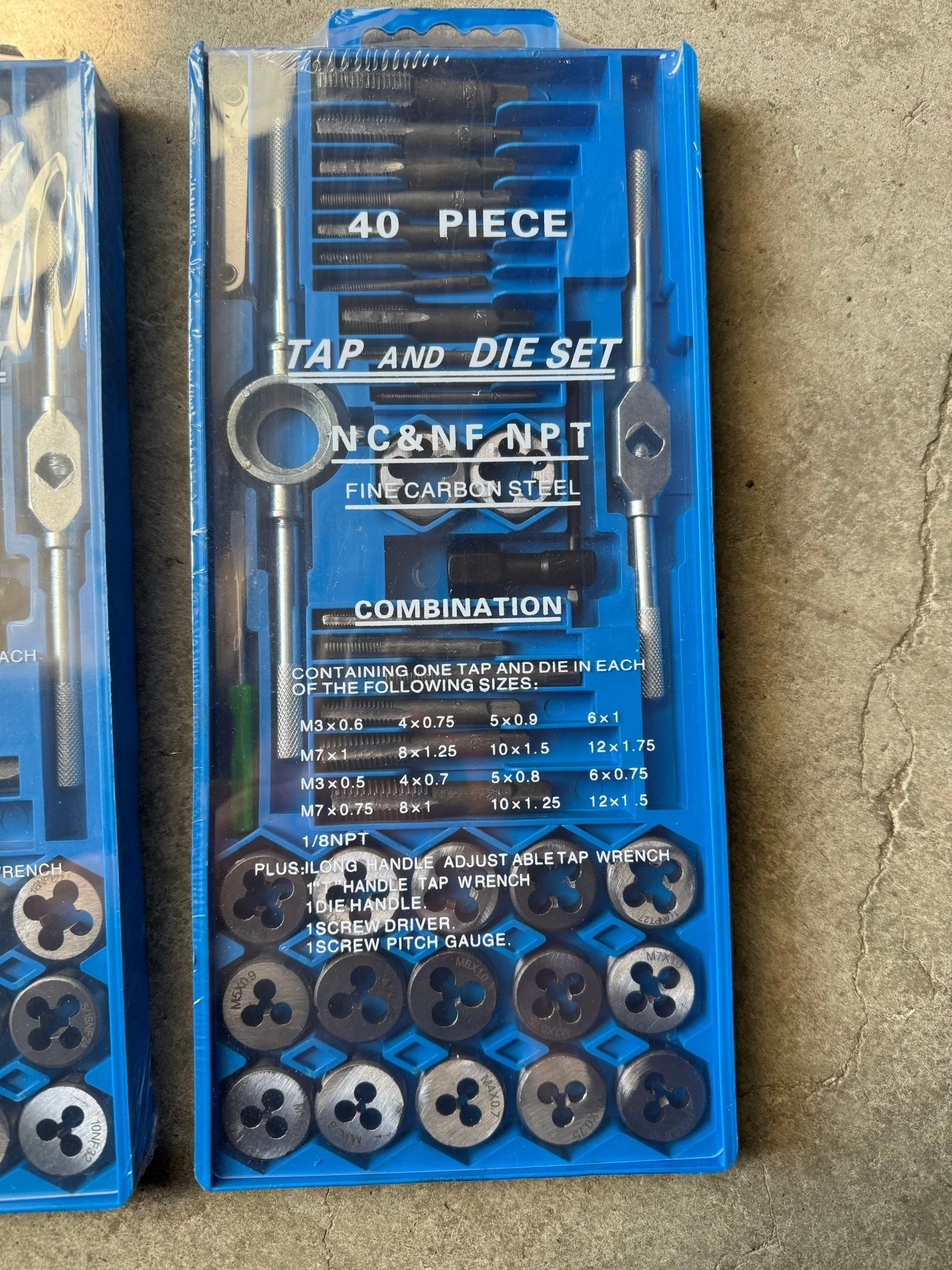 86-Piece SAE & Metric Tap and Die Set – Fine Carbon Steel Threading Kit with Wrenches & Storage Case - Image 3