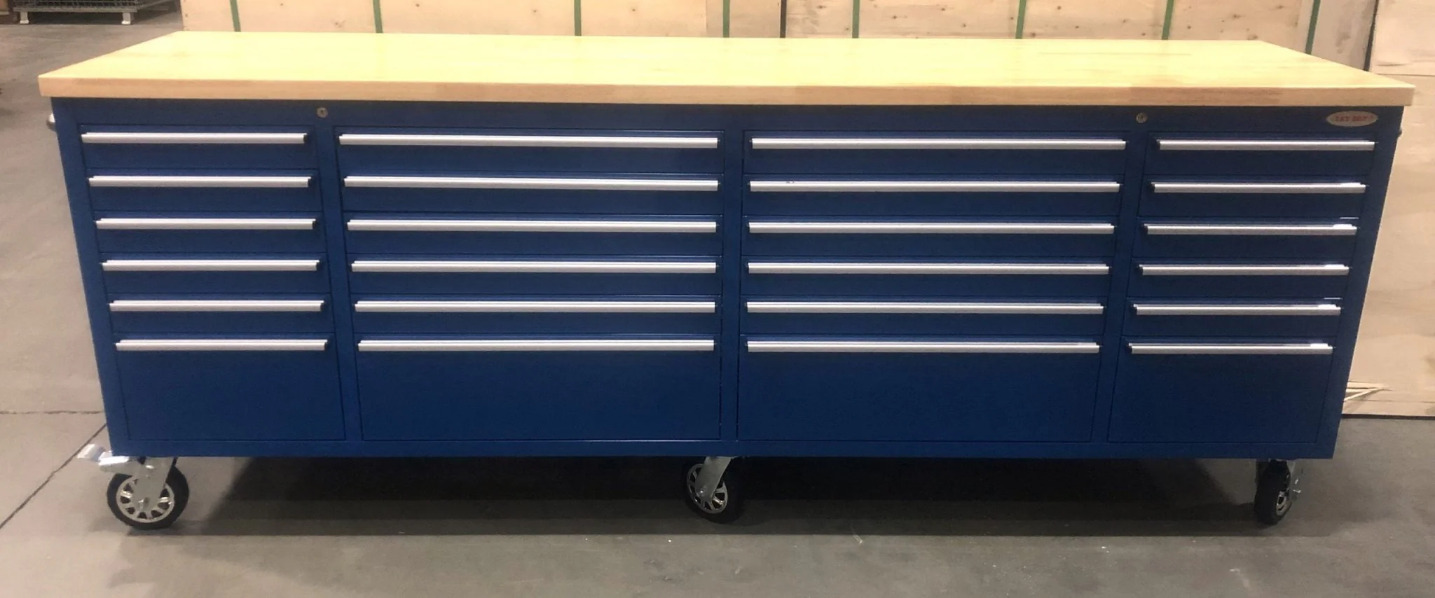 8 FT Fatboy 24-Drawer Heavy-Duty Workbench with Power Outlets & USB Charging – Industrial Tool Bench for Garage & Workshop Organization | - Image 22