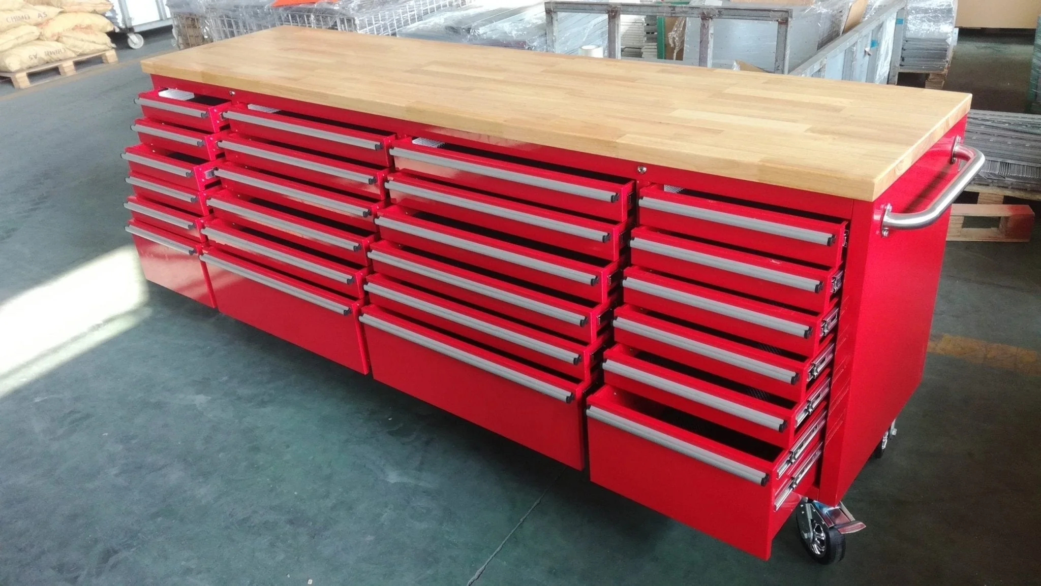 8 FT Fatboy 24-Drawer Heavy-Duty Workbench with Power Outlets & USB Charging – Industrial Tool Bench for Garage & Workshop Organization | - Image 45