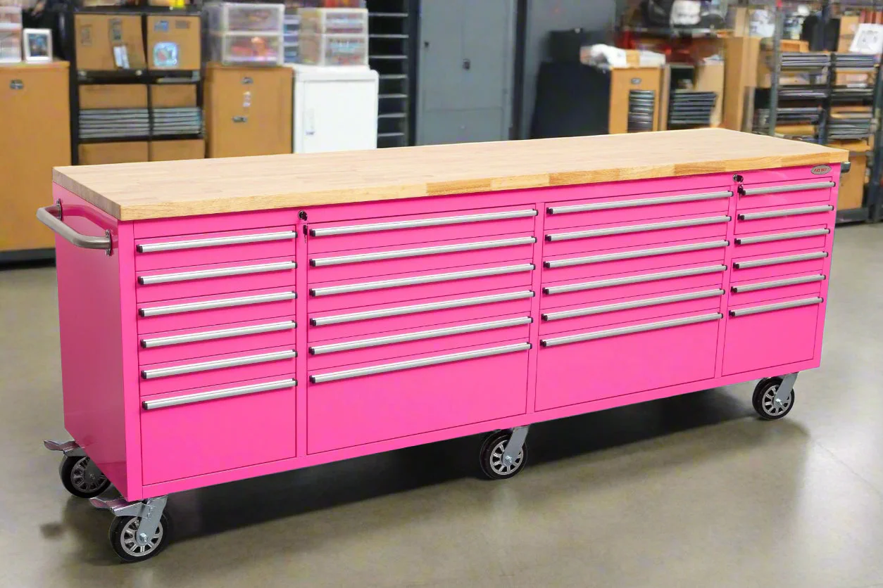 8 FT Fatboy 24-Drawer Heavy-Duty Workbench with Power Outlets & USB Charging – Industrial Tool Bench for Garage & Workshop Organization | - Image 49
