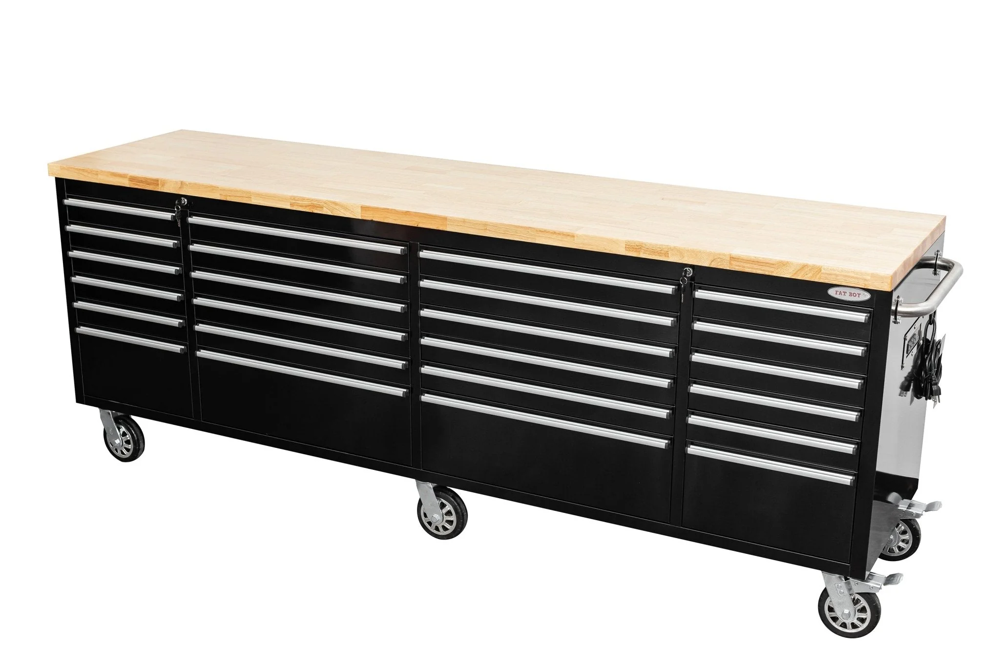 8 FT Fatboy 24-Drawer Heavy-Duty Workbench with Power Outlets & USB Charging – Industrial Tool Bench for Garage & Workshop Organization | - Image 74