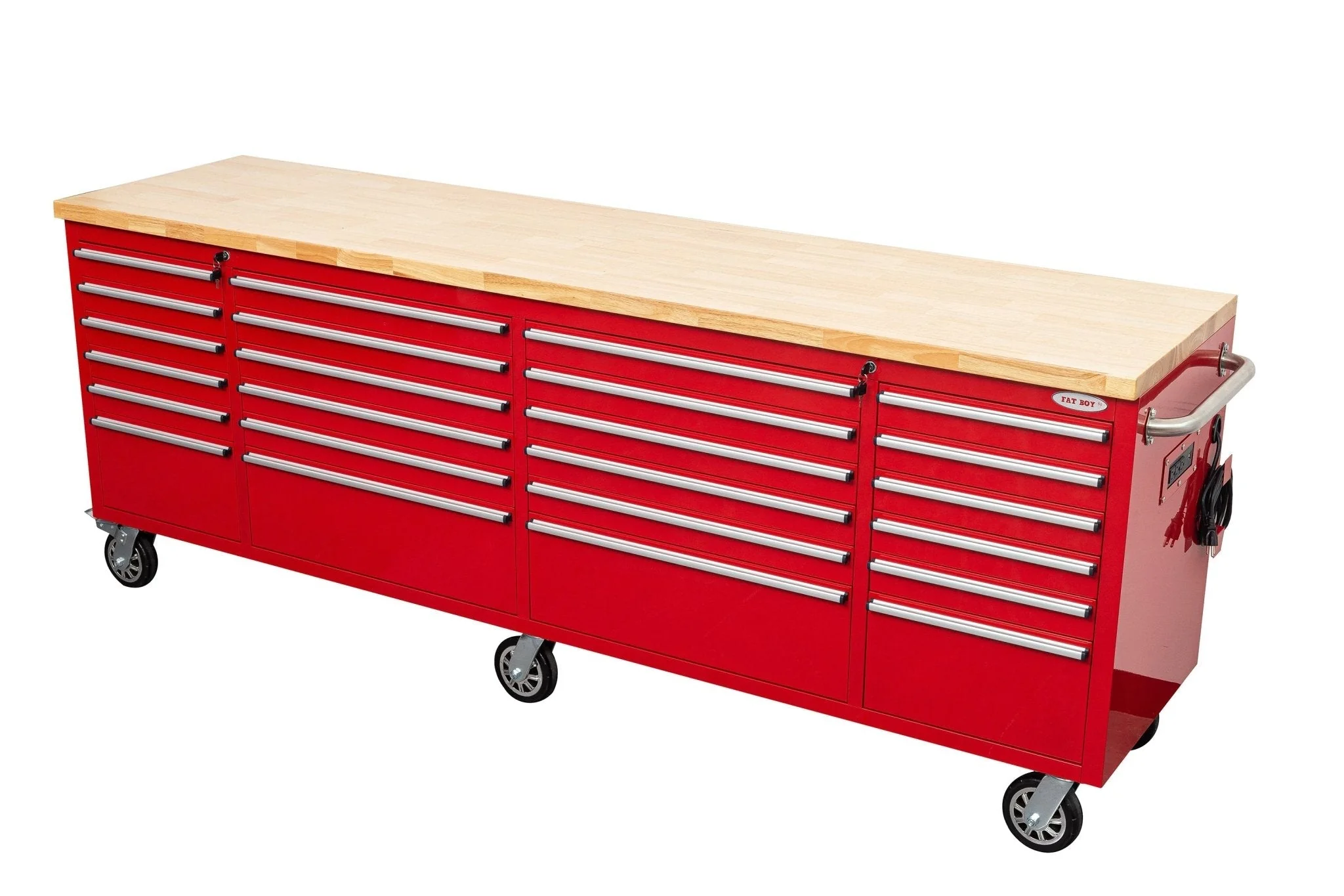 8 FT Fatboy 24-Drawer Heavy-Duty Workbench with Power Outlets & USB Charging – Industrial Tool Bench for Garage & Workshop Organization | - Image 90