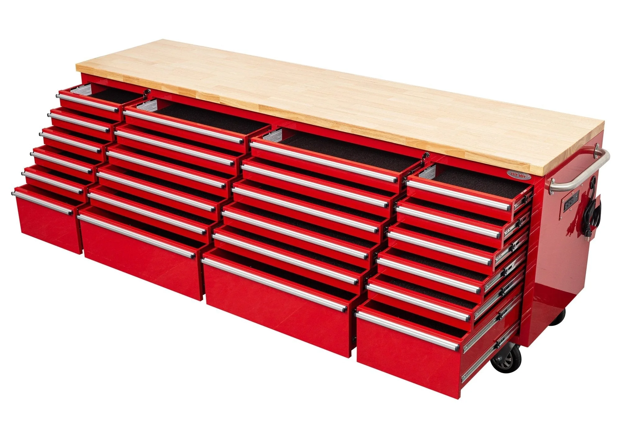 8 FT Fatboy 24-Drawer Heavy-Duty Workbench with Power Outlets & USB Charging – Industrial Tool Bench for Garage & Workshop Organization | - Image 91