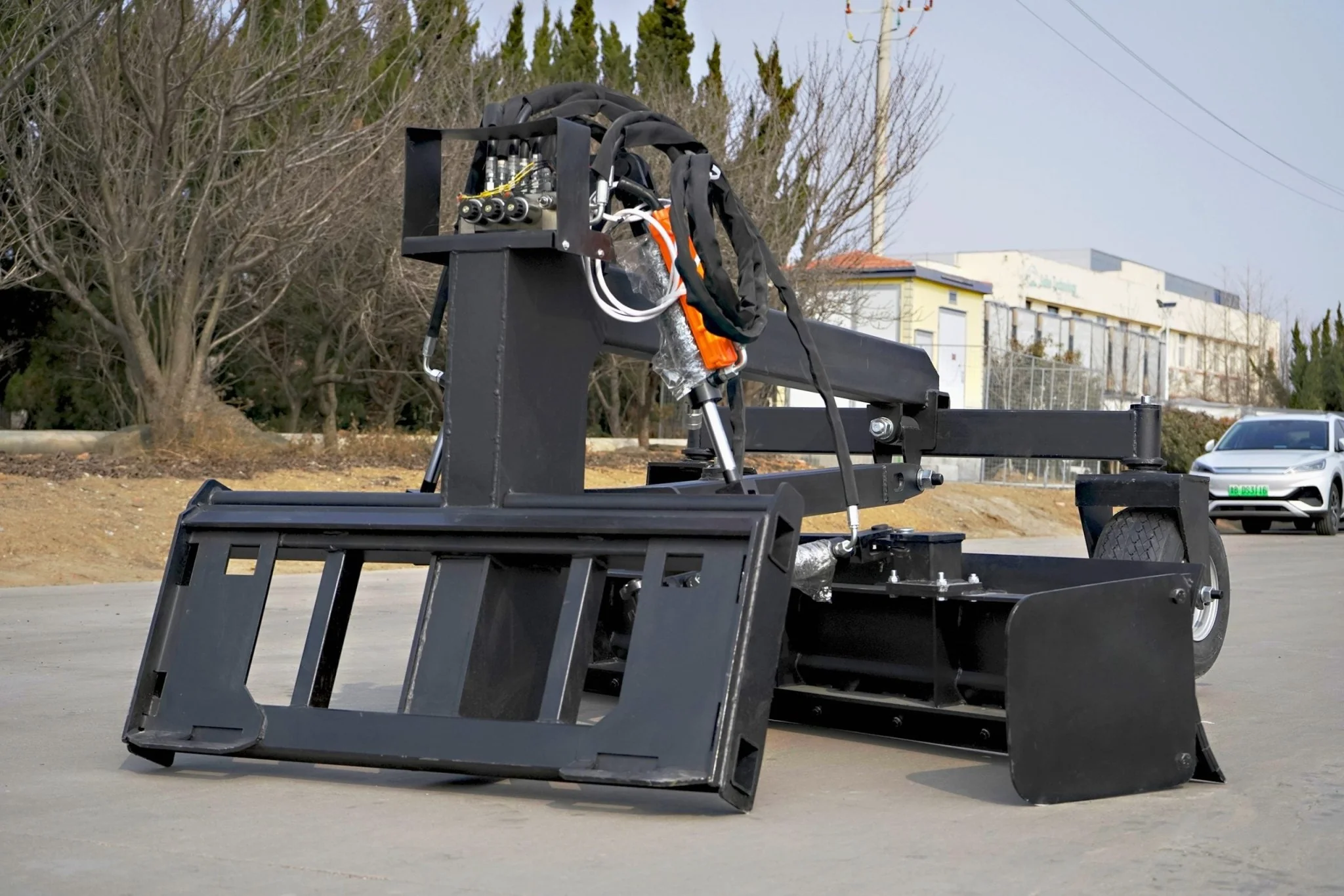 8 FT Skid Steer Hydraulic Land Grader – 25° Angle & 24° Tilt | 1121406 - Image 3