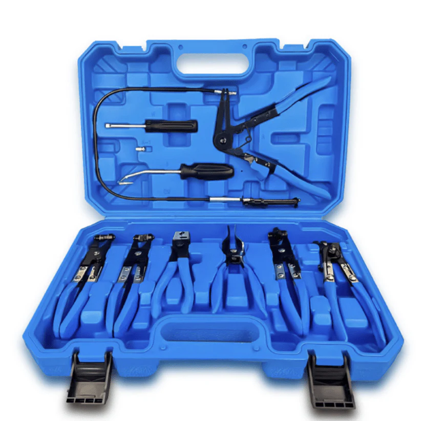 9pc Hose Clamp Pliers Set Flexible Cable Long Reach Tool Kit HCP09P