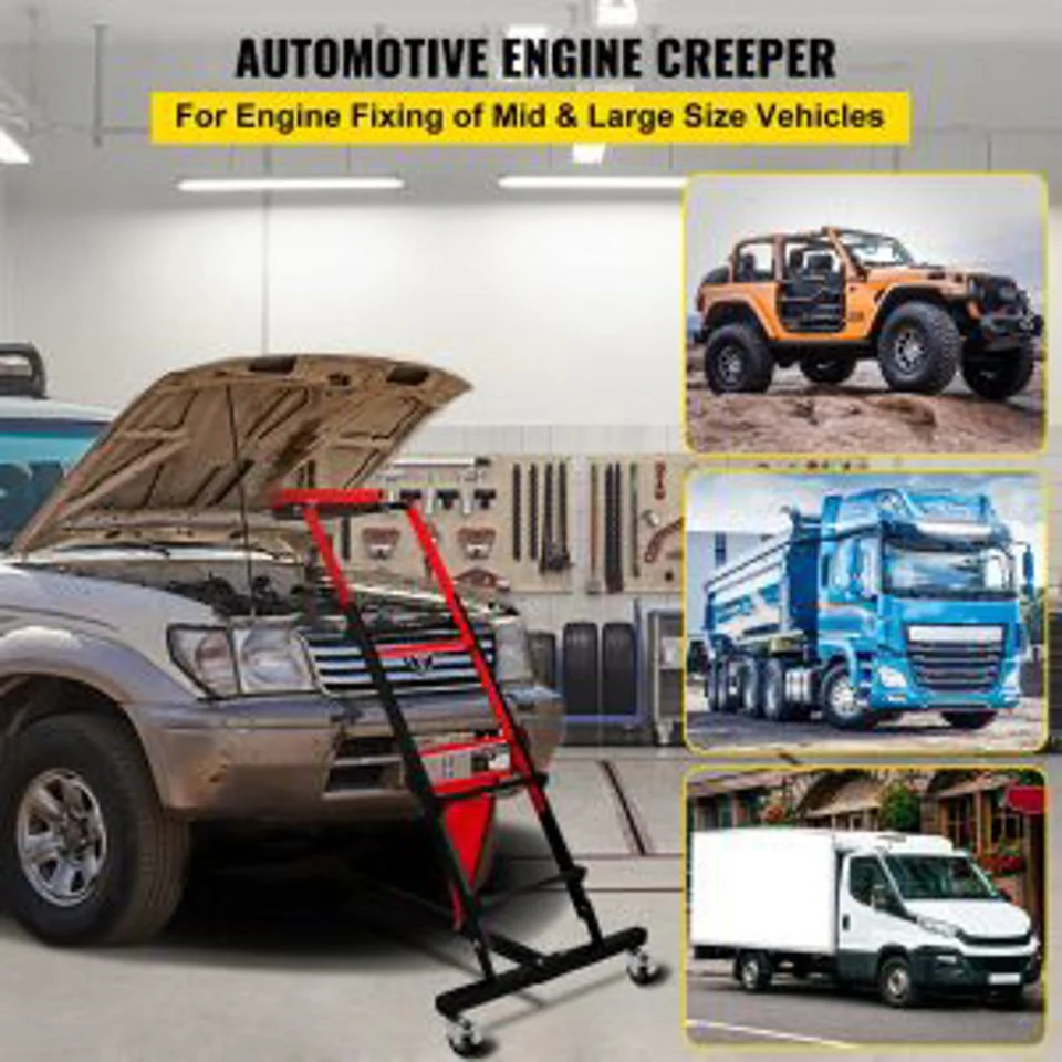 New 400 LBS High-Top Automotive Engine Creeper – Adjustable Over-Engine Work Stand 628520 S1137 - Image 11