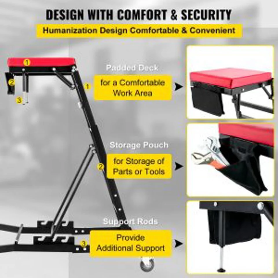 New 400 LBS High-Top Automotive Engine Creeper – Adjustable Over-Engine Work Stand 628520 S1137 - Image 12