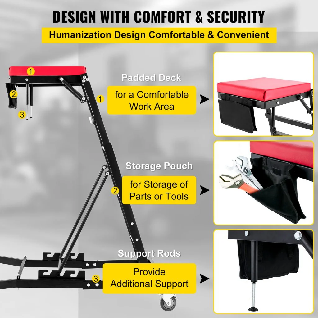 New 400 LBS High-Top Automotive Engine Creeper – Adjustable Over-Engine Work Stand 628520 S1137 - Image 6