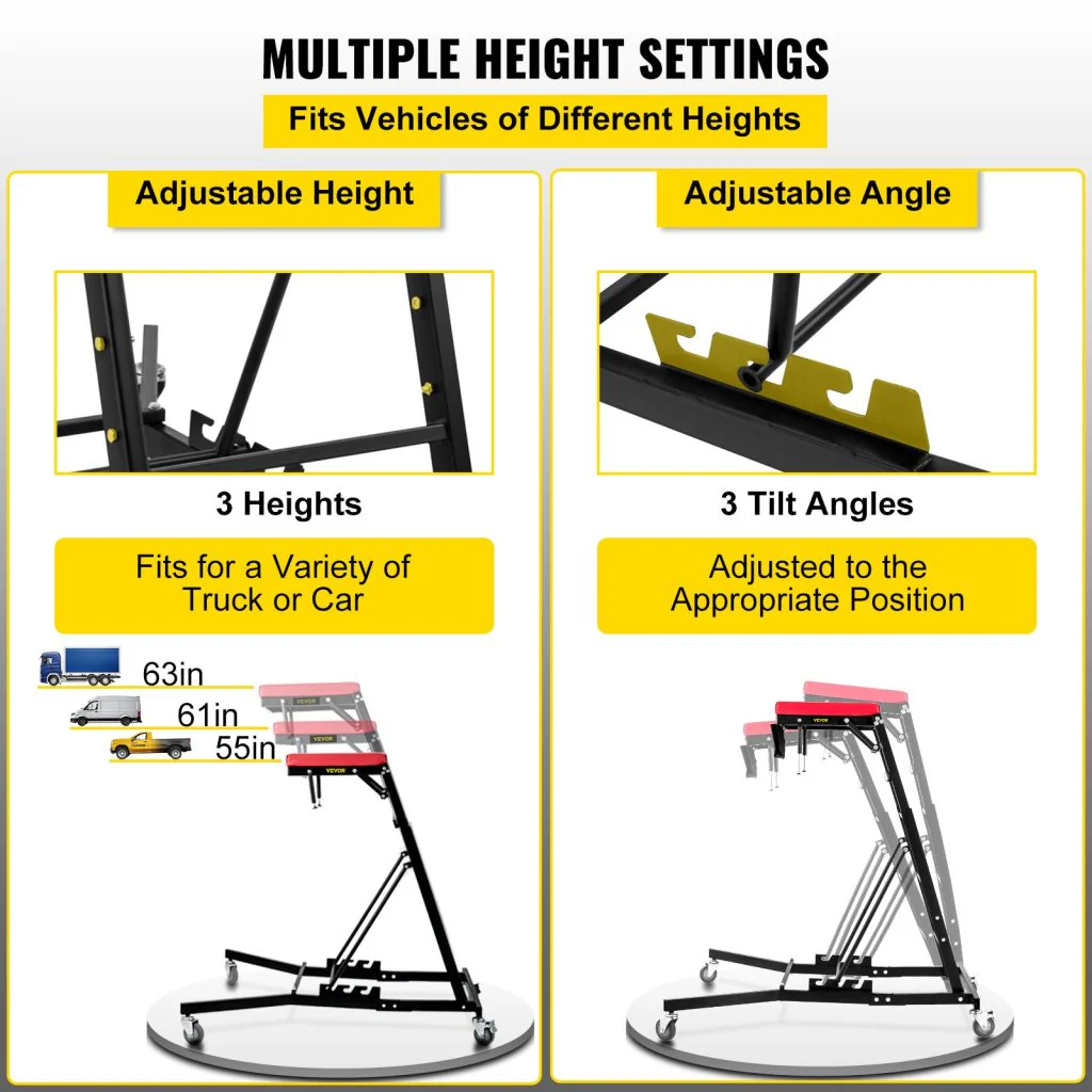 New 400 LBS High-Top Automotive Engine Creeper – Adjustable Over-Engine Work Stand 628520 S1137 - Image 7
