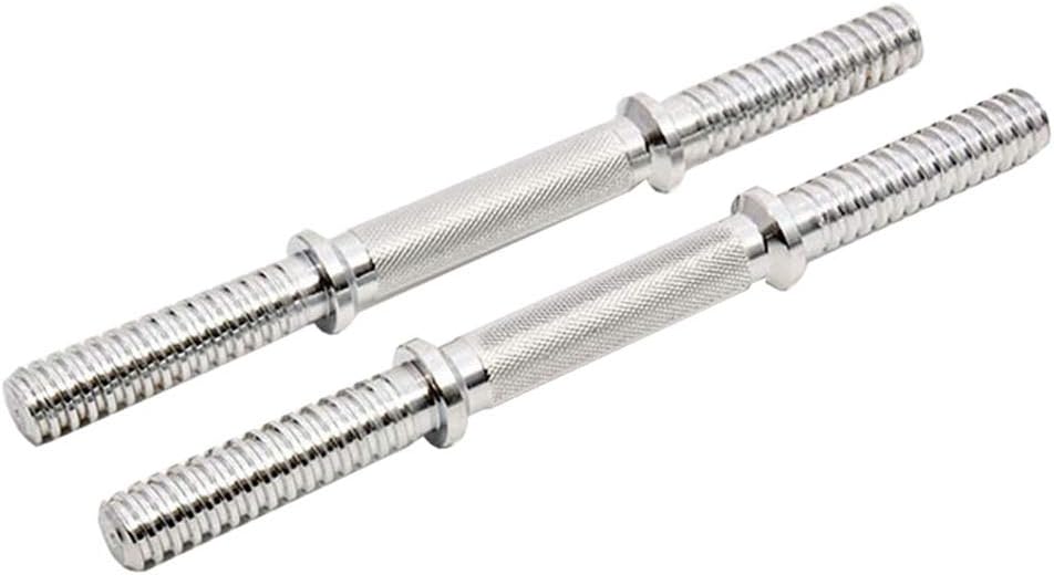 Adjustable Chrome Dumbbell Bar Set 35.5cm – Standard 25mm Weight Plate Bar Handles with Star Lock Collars – STDBH14