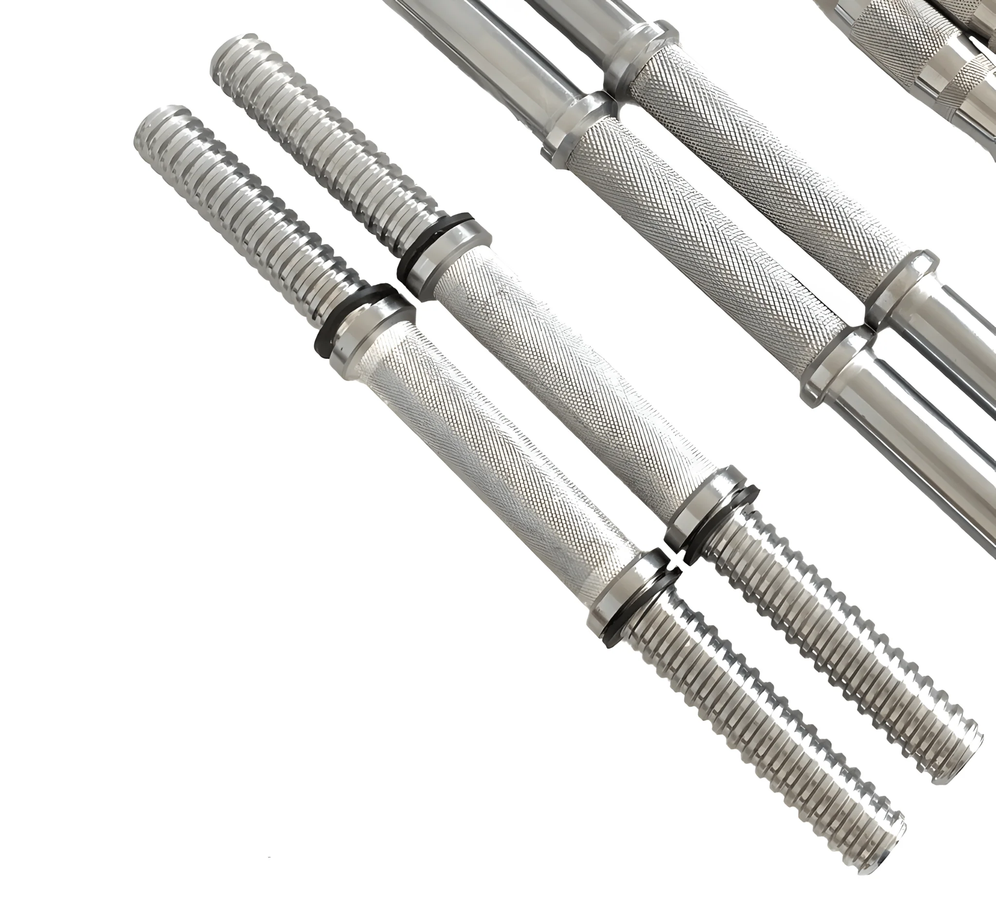 Adjustable Chrome Dumbbell Bar Set 35.5cm – Standard 25mm Weight Plate Bar Handles with Star Lock Collars – STDBH14 - Image 3