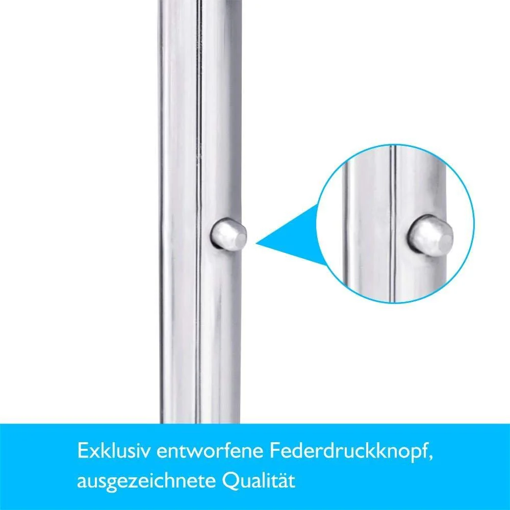 Adjustable Heavy-Duty Clothing Racks | Single & Double Rail with Wheels - Image 3