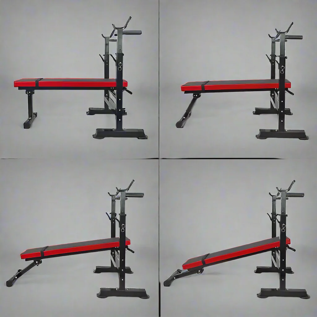 Multifunctional Workout Station with Adjustable Olympic Bench | Home Gym Fitness Station – SKU S3101 - Image 4