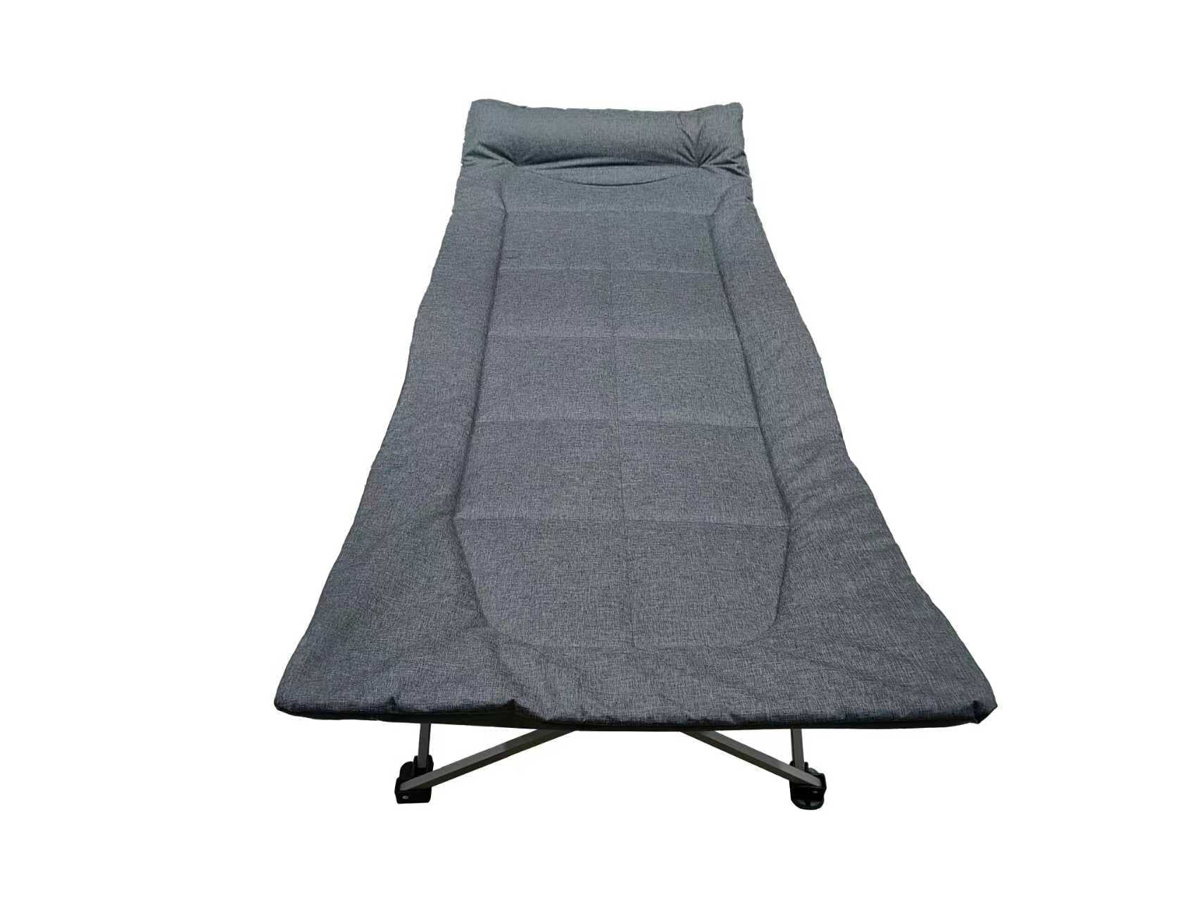 Adjustable Folding Camping Bed with Headrest – Portable Reclining Guest Cot with Steel Frame | CR0060 - Image 2