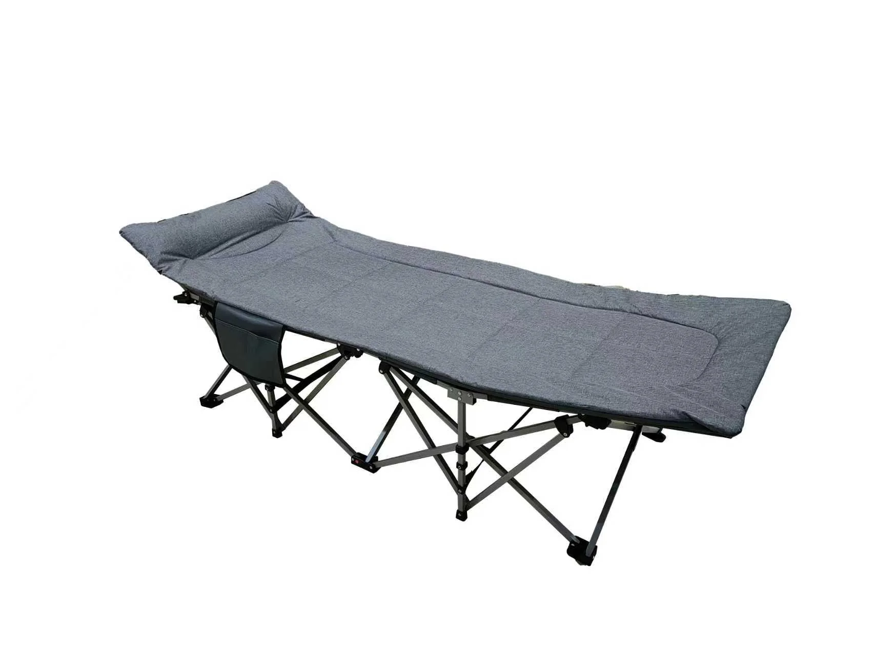 Adjustable Folding Camping Bed with Headrest – Portable Reclining Guest Cot with Steel Frame | CR0060 - Image 3