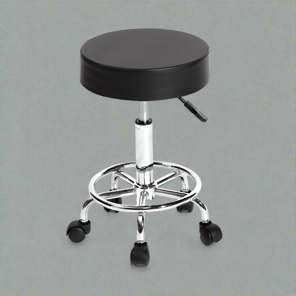 Adjustable Salon Stool with Wheels & Backrest – MSR1/MSR2/MSR3 Series - Image 2