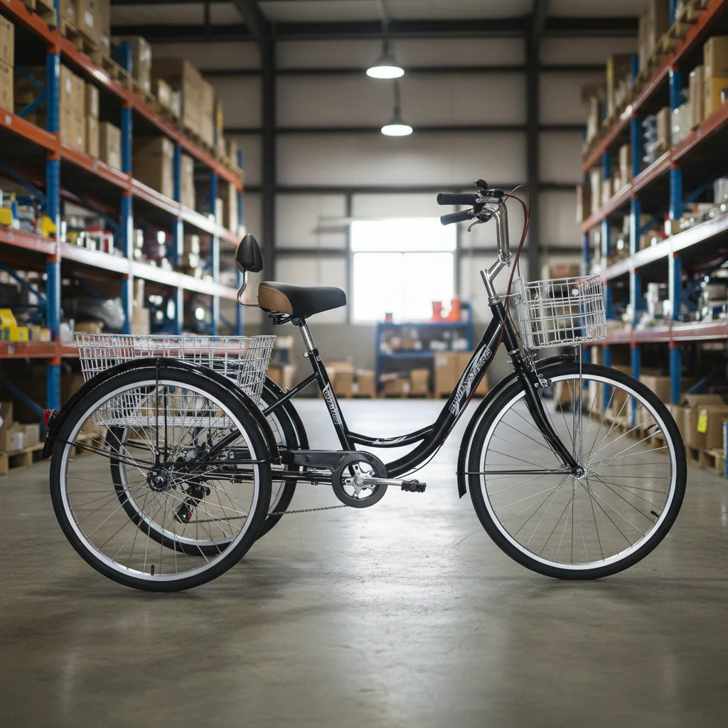 Adult 3-Wheel Tricycle Bike – 26" Wheels, 6-Speed with Rear Basket - Image 3