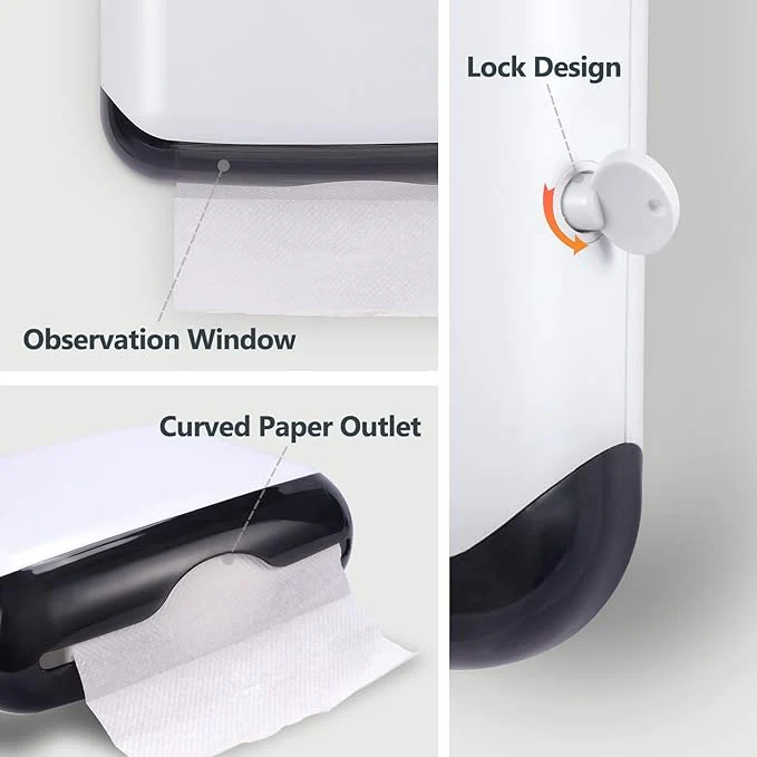 Ailelan Commercial Paper Towel Dispenser Wall Mount C Fold Multifold Hand Towel Dispenser White - Image 2