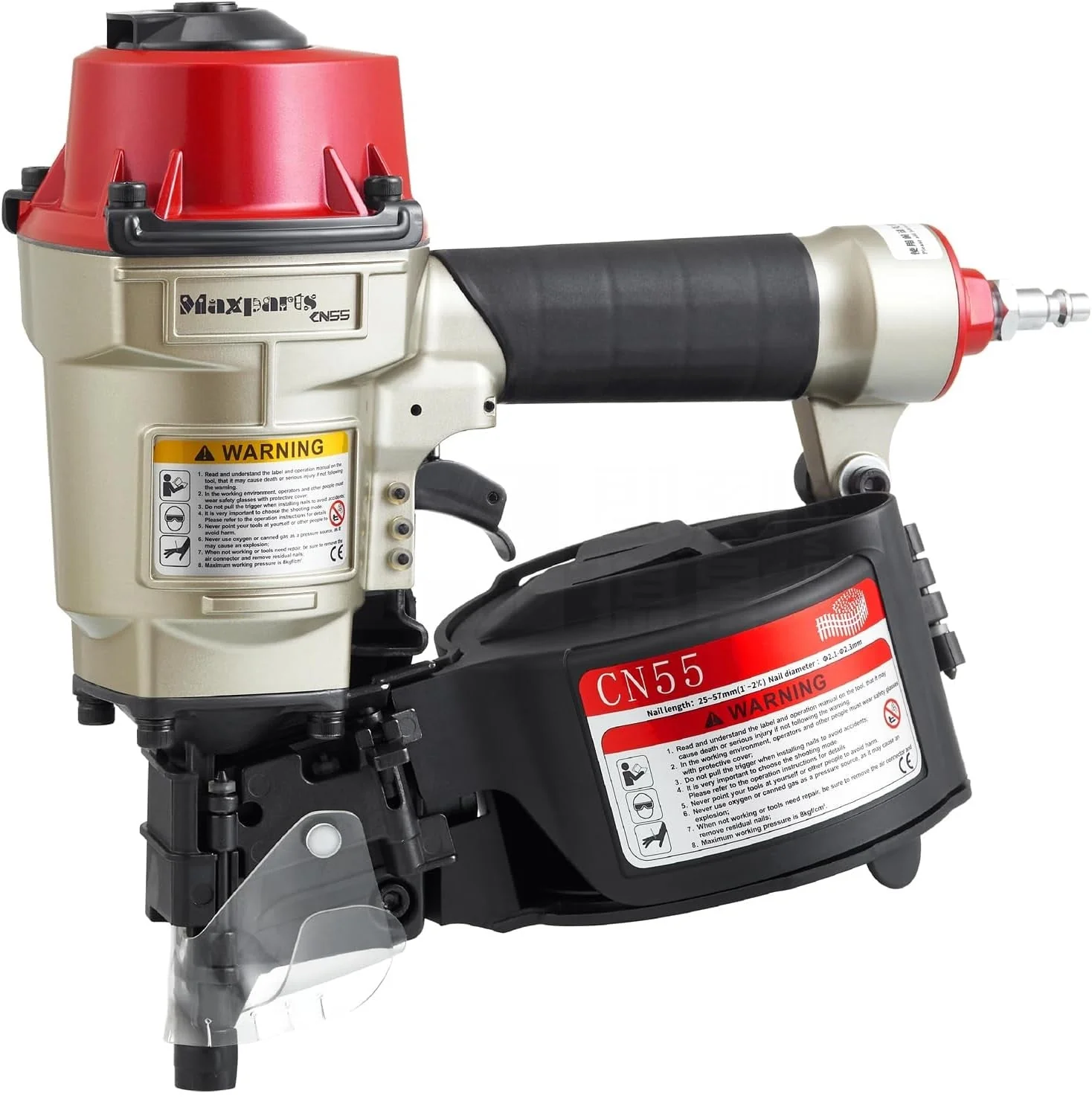 Air Coil Nail Gun – 1"–2-1/4" Industrial Coil Nailer 120 PSI CN55