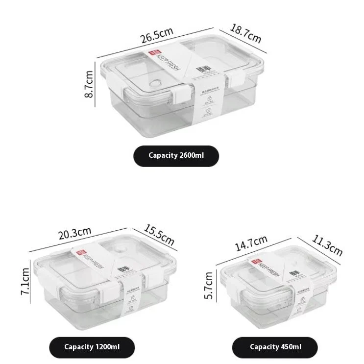 3-Pack Airtight Food Storage Container Set – 2600ML, 1200ML, 450ML | SKU: S1330 - Image 5
