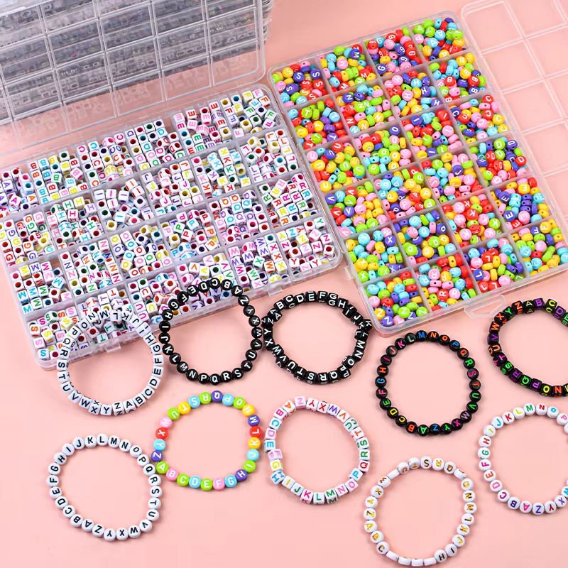 Alphabet Bead Jewelry Making Kit 1000+ Pieces DIY Bracelet Necklace Craft Set 3 Styles BEAD79 - Image 4