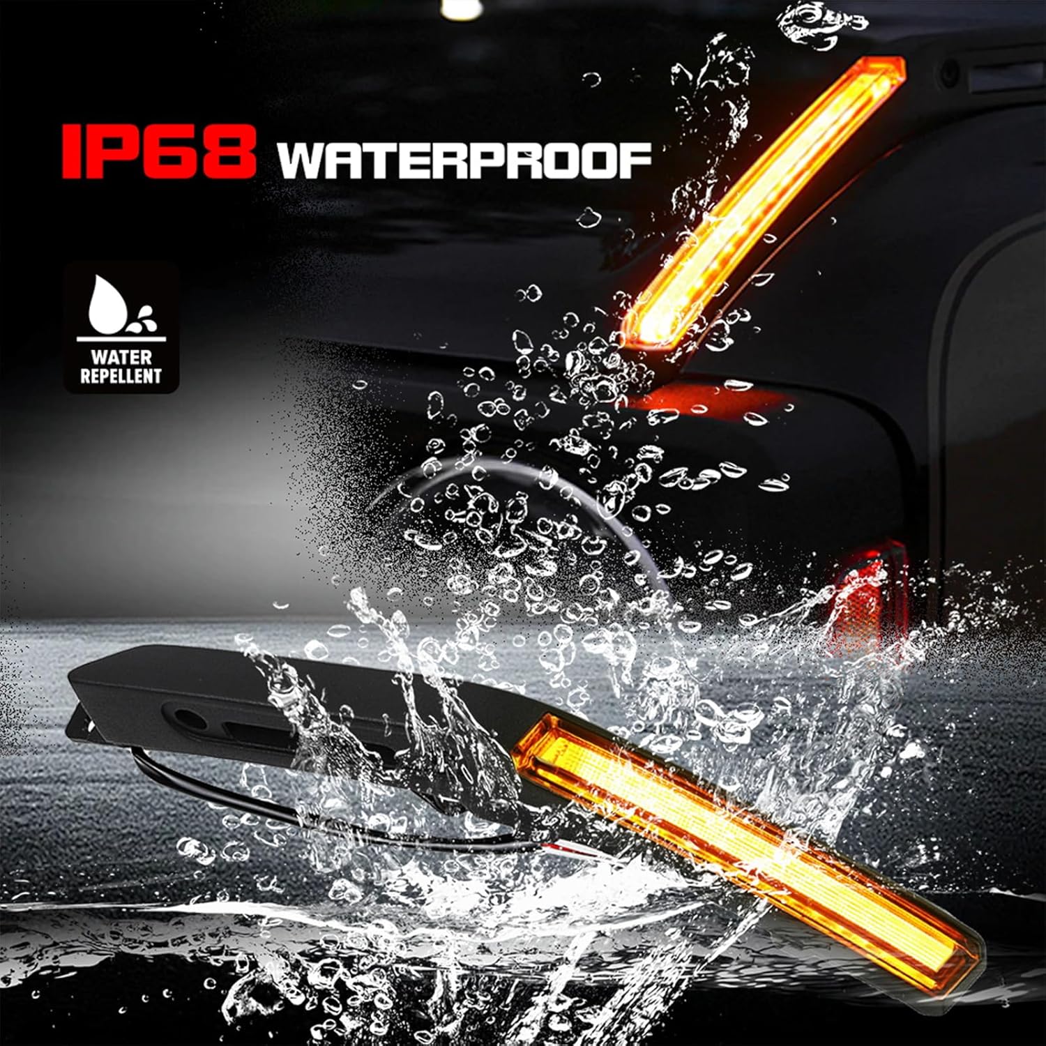 Amber Trail Hood Turn Signal Light for Ford Bronco 2021-2024 - LED Aluminum Alloy Replacement Handle Light Accessory for 2/4-Door Models - Image 4