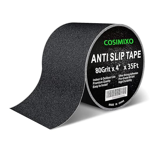 Anti-Slip Tape 4" x 35 FT – Heavy-Duty Safety Grip Tape (Black) LXPT101A