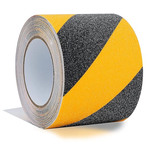 Anti-Slip Tape 4" x 35 FT – High-Visibility Yellow & Black Safety Tape LXPT101C - Image 4