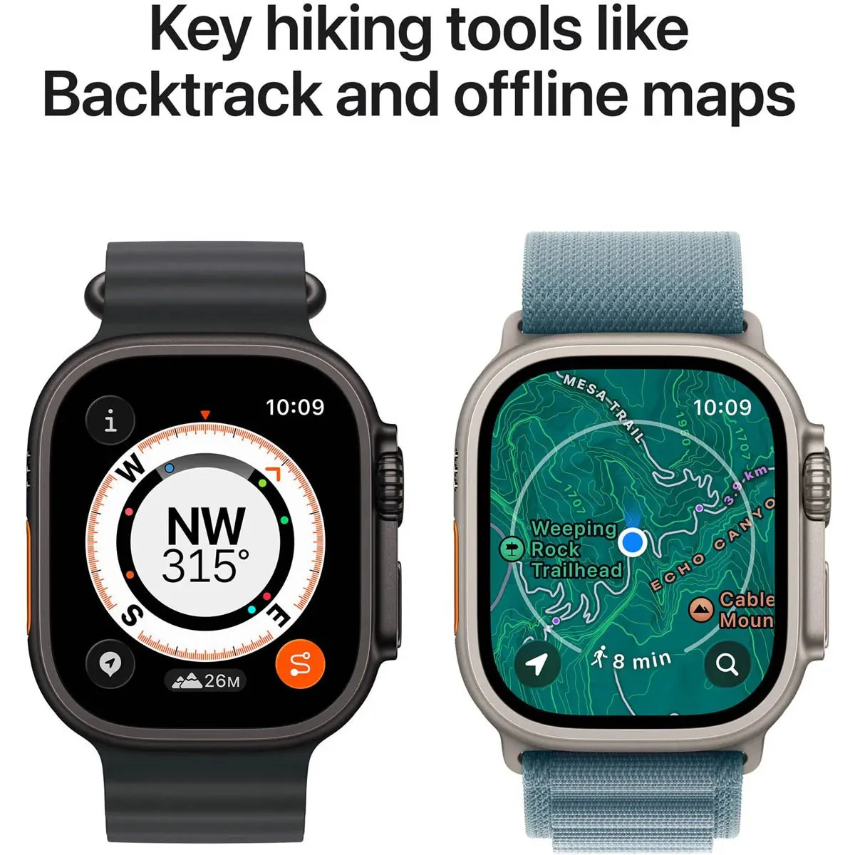 Apple Watch Ultra 3 GPS + Cellular 49mm – Black Titanium Case with Black Alpine Loop, Large - Image 3