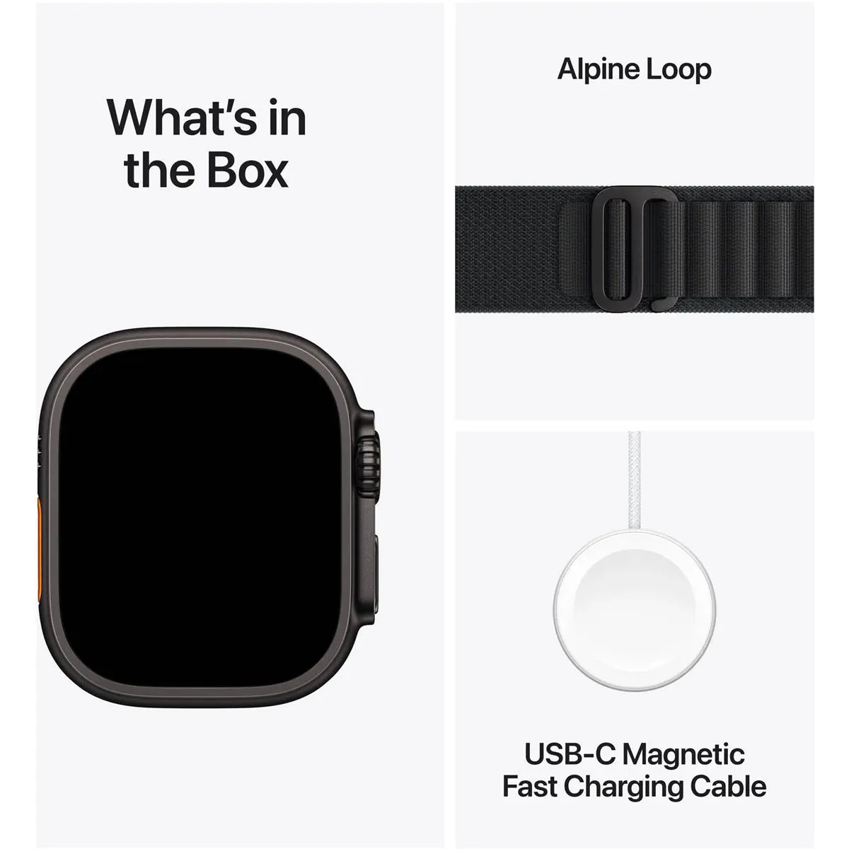 Apple Watch Ultra 3 GPS + Cellular 49mm – Black Titanium Case with Black Alpine Loop, Large - Image 4