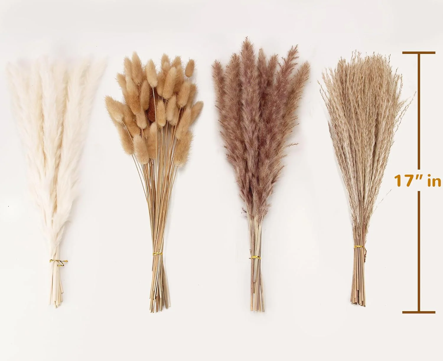 Artificial Pampas Grass Decor, 100-Piece Boho Bunny Tail & Reed Grass Bouquet for Home & Wedding Decor S6206 - Image 2