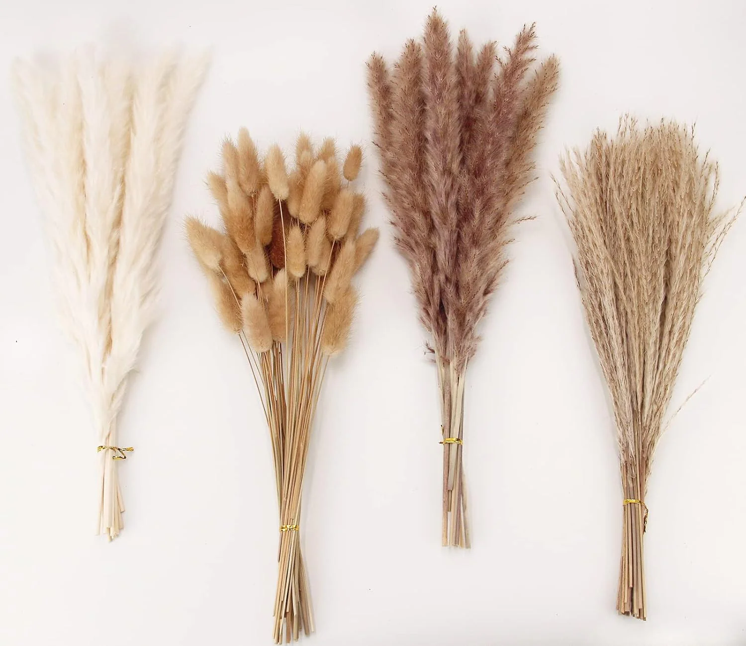 Artificial Pampas Grass Decor, 100-Piece Boho Bunny Tail & Reed Grass Bouquet for Home & Wedding Decor S6206 - Image 7