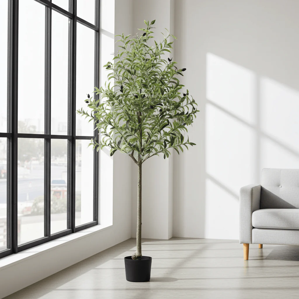 Artificial Silk Plants & Olive Tree Tropical Trees – Realistic, Maintenance-Free Indoor Greenery
