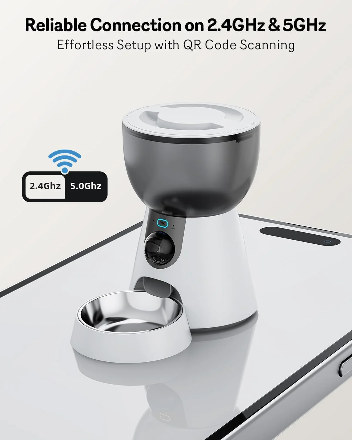 Automatic Cat Feeder with 2K Camera – 4L Smart Pet Food Dispenser (5GHz WiFi, Night Vision) - Image 6