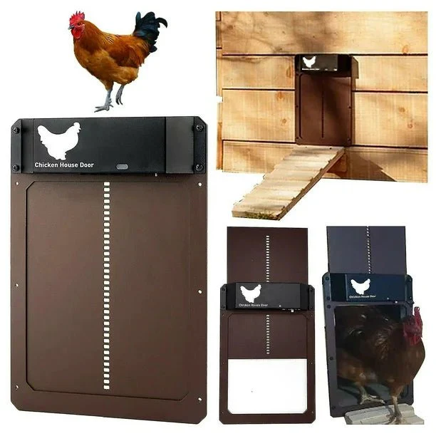 Automatic Chicken Coop Door – Light Sensor Operated, Waterproof, Battery Powered – 0128481