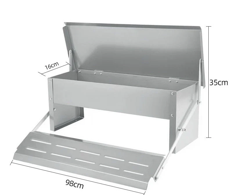 10KG Automatic Chicken Feeder with Pedal – Self-Opening Weatherproof Poultry Feeder | Model: S1227 - Image 2