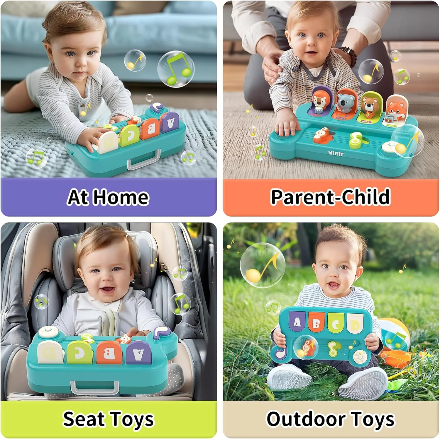 Baby Sensory Montessori Animal Activity Toy Early Learning Educational Toy CPS303181 - Image 6
