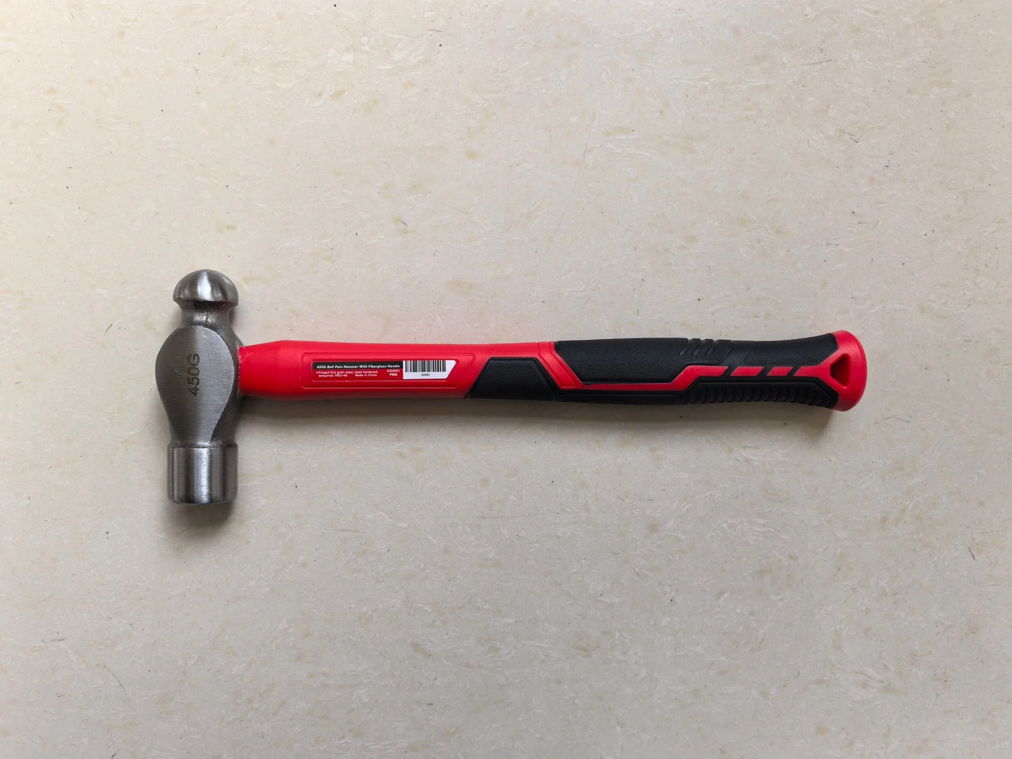 Ball Pein Hammer Fiberglass Handle 1lb 1.5lb 2lb Forged Steel KS4553