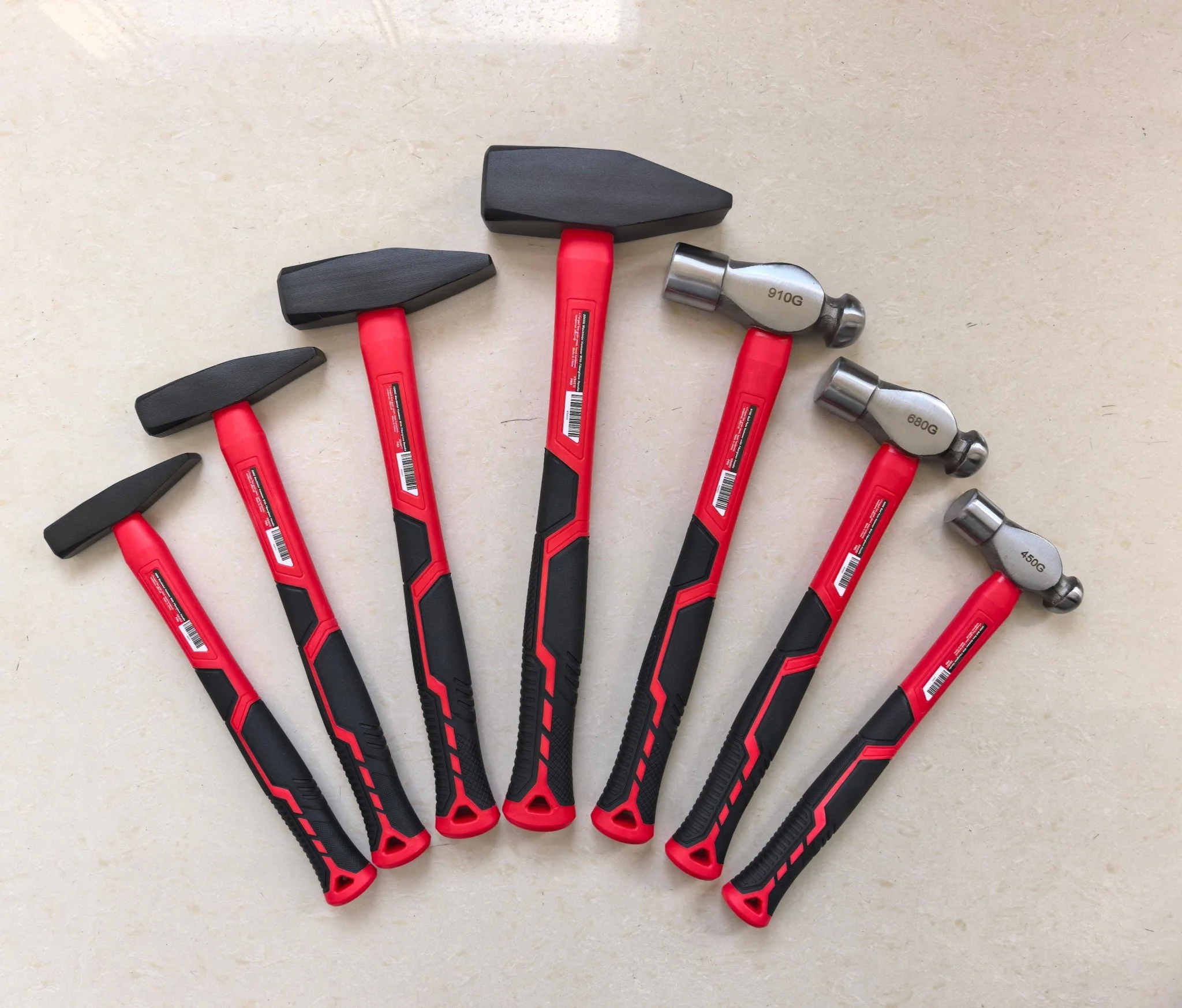 Ball Pein Hammer Fiberglass Handle 1lb 1.5lb 2lb Forged Steel KS4553 - Image 4