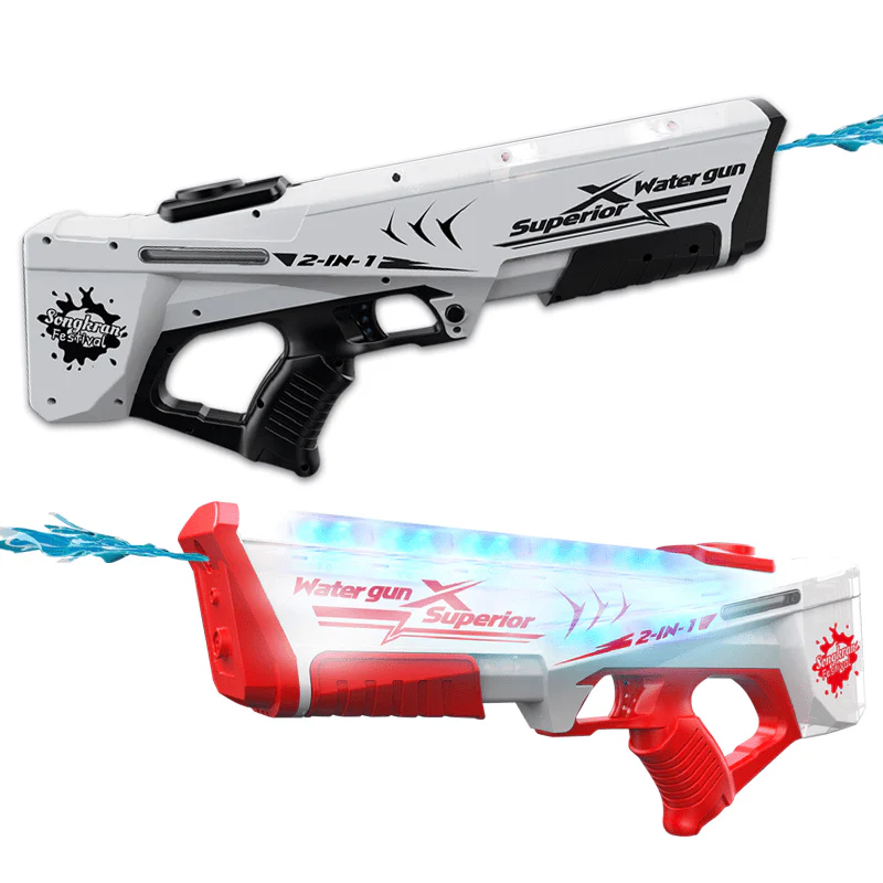 Battery Operated Rechargeable Water Gun with LED Light – SQ20292A