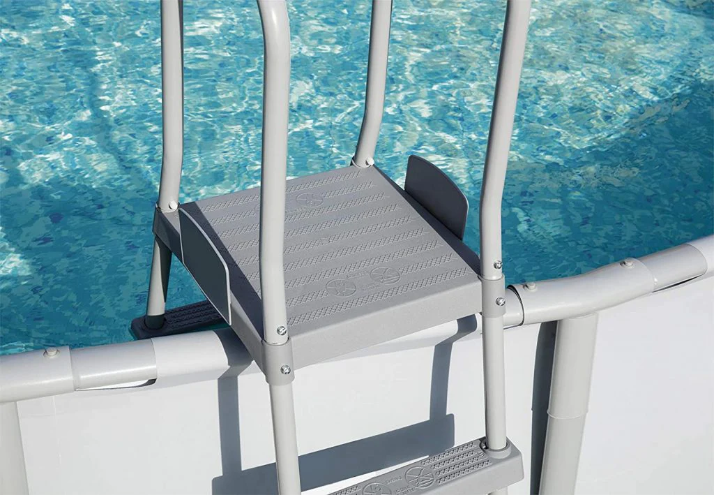 New Bestway 52-Inch Above Ground Pool Ladder – Heavy-Duty Steel Frame for Easy & Safe Pool Access 58337 - Image 2