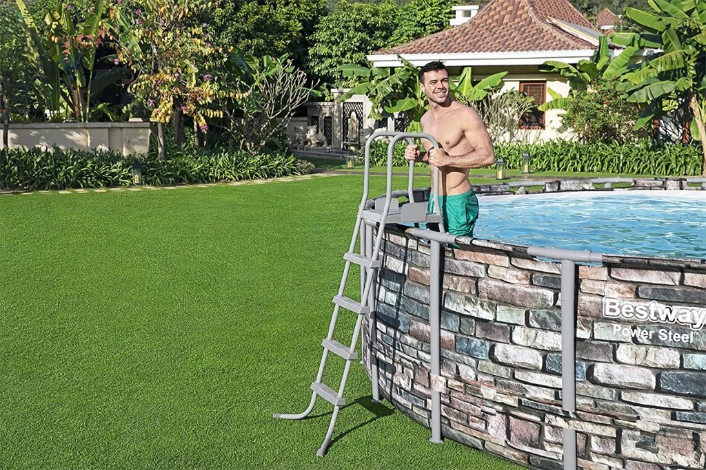 New Bestway 52-Inch Above Ground Pool Ladder – Heavy-Duty Steel Frame for Easy & Safe Pool Access 58337 - Image 4