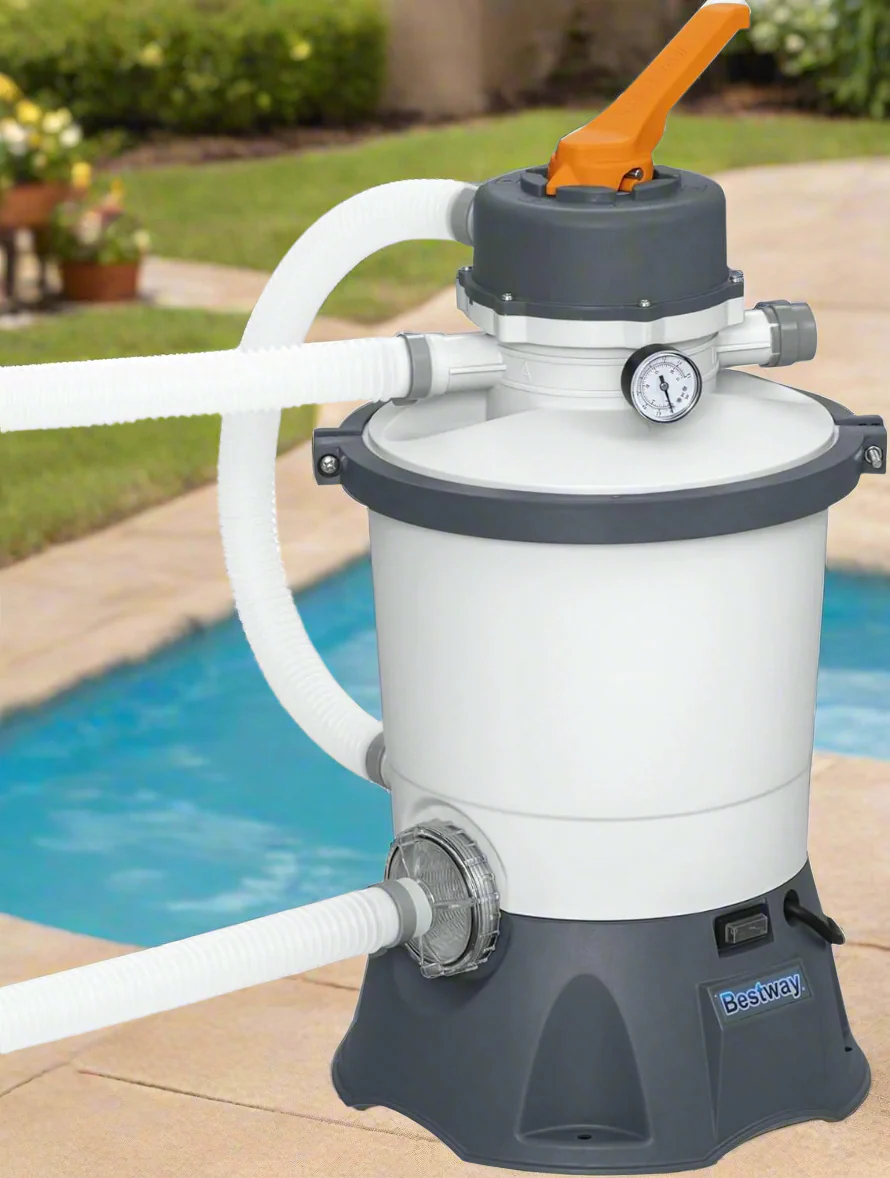 Bestway Flowclear Pool Pump – 4200 Gal Above-Ground Filter System, Gray (Model 58516)