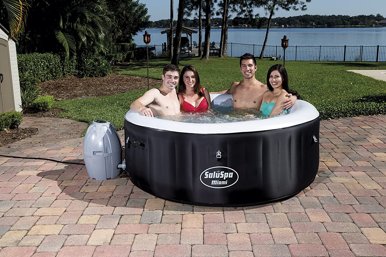 Bestway Miami 4-Person Inflatable Hot Tub Spa with AirJet Massage & Rapid Heating 3182021 - Image 10