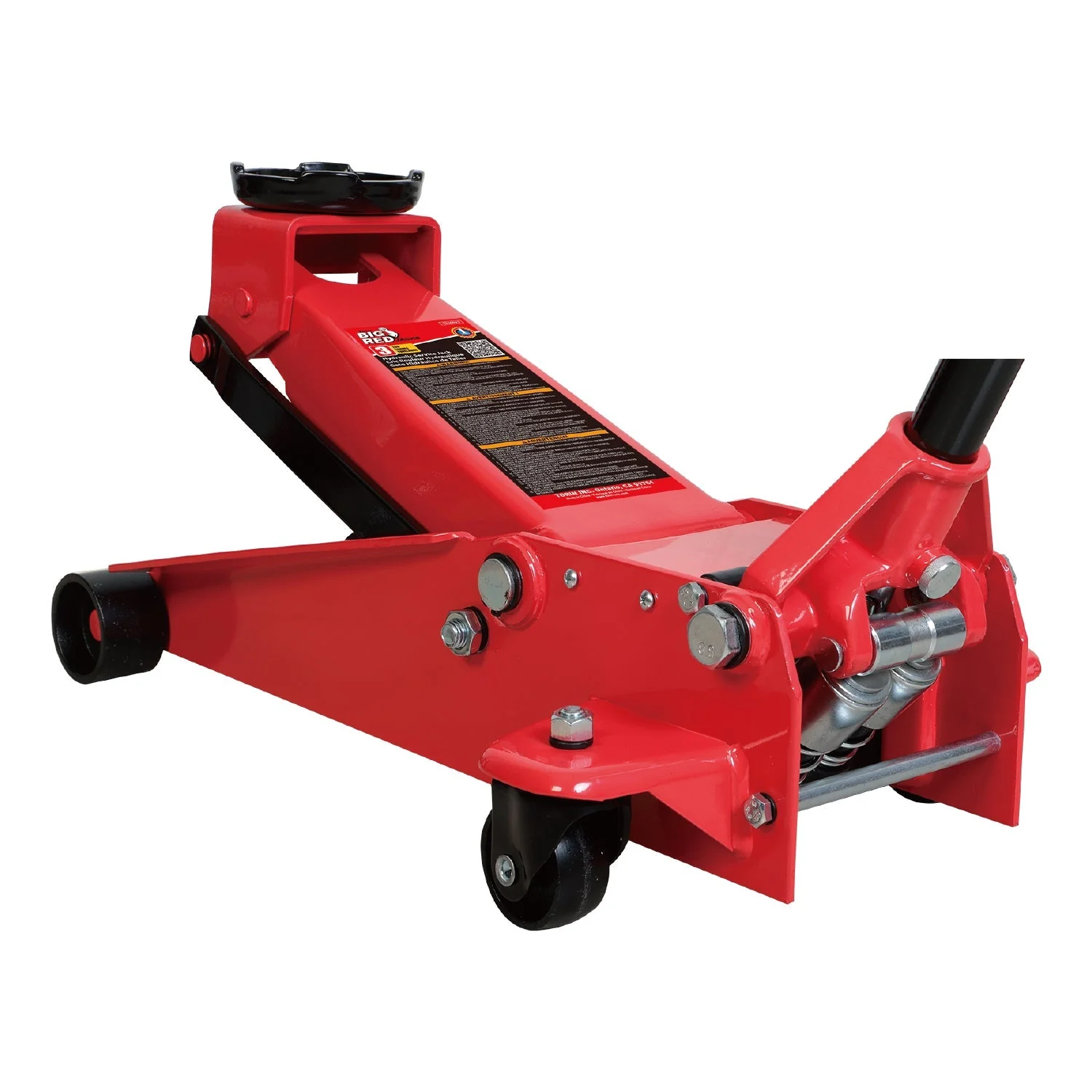 Big Red 3-Ton Hydraulic Garage Floor Jack – 6,000 lb Capacity, 18" Max Lift, T830023