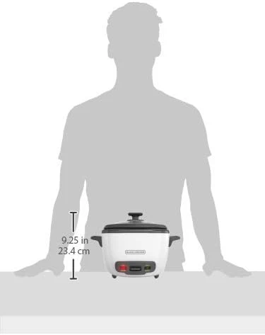 BLACK+DECKER 2-in-1 Rice Cooker and Food Steamer, 16 Cup (7 Cup Uncooked), White, RC516C - Image 2